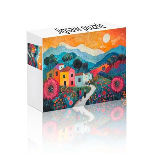 Puzzle Erwachsene 140 Teile Blume, Haus Puzzle Lernspiel Herausforderung Schwierigkeit, Vielfältig und Bunt Puzzlespiele, Freizeitaktivität Lustige Geschenke Wohndeko für Erwachsene ab 14 Jahren N-7 von Linncen