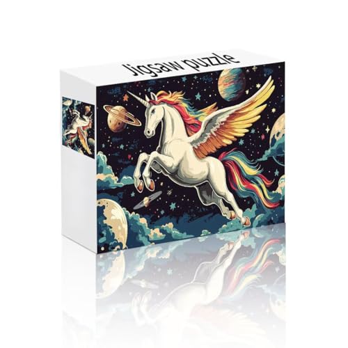 Puzzle Erwachsene 140 Teile Einhorn, Planet Puzzle Lernspiel Herausforderung Schwierigkeit, Vielfältig Bunt Puzzlespiele, Freizeitaktivität Lustige Geschenke Wohndeko für Erwachsene ab 14 Jahren G-8 von Linncen