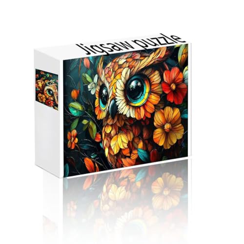 Puzzle Erwachsene 140 Teile Eule, Blume Puzzle Lernspiel Herausforderung Schwierigkeit, Vielfältig und Bunt Puzzlespiele, Freizeitaktivität Lustige Geschenke Wohndeko für Erwachsene ab 14 Jahren L-9 von Linncen