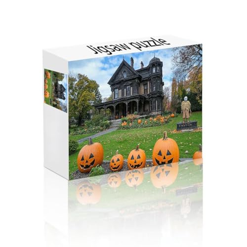 Puzzle Erwachsene 140 Teile Halloween, Haus Puzzle Lernspiel Herausforderung Schwierigkeit, Vielfältig Bunt Puzzlespiele, Freizeitaktivität Lustige Geschenke Wohndeko für Erwachsene ab 14 Jahren V-5 von Linncen