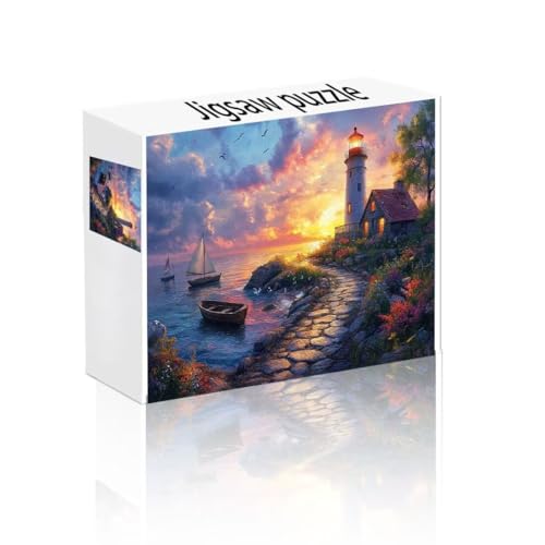 Puzzle Erwachsene 140 Teile Leuchtturm, Wolke Puzzle Lernspiel Herausforderung Schwierigkeit, Vielfältig Bunt Puzzlespiele, Freizeitaktivität Lustige Geschenke Wohndeko für Erwachsene ab 14 Jahren B-8 von Linncen