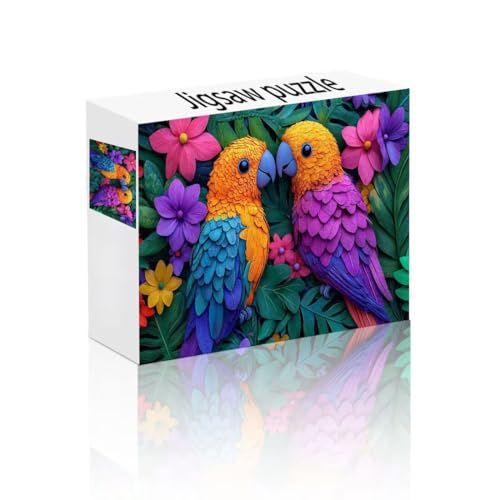Puzzle Erwachsene 140 Teile Papagei, Blume Puzzle Lernspiel Herausforderung Schwierigkeit, Vielfältig Bunt Puzzlespiele, Freizeitaktivität Lustige Geschenke Wohndeko für Erwachsene ab 14 Jahren X-4 von Linncen