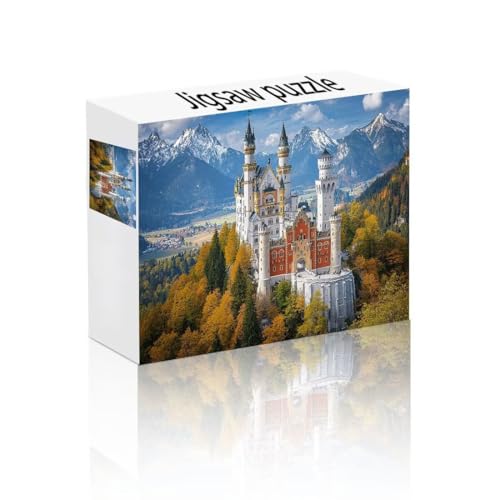 Puzzle Erwachsene 140 Teile Schloss, Berg Puzzle Lernspiel Herausforderung Schwierigkeit, Vielfältig und Bunt Puzzlespiele, Freizeitaktivität Lustige Geschenke Wohndeko für Erwachsene ab 14 Jahren K-4 von Linncen