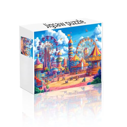 Puzzle Erwachsene 140 Teile Vergnügungspark, Traum Puzzle Lernspiel Herausforderung Schwierigkeit, Vielfältig Puzzlespiele, Freizeitaktivität Lustige Geschenke Wohndeko für Erwachsene ab 14 Jahren I-8 von Linncen