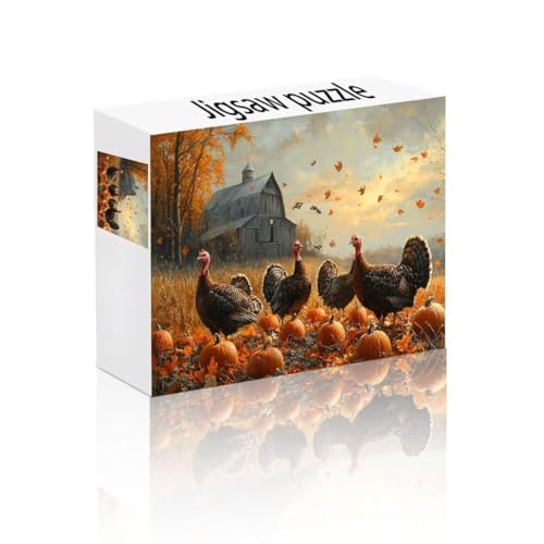 Puzzle Erwachsene 1500 Teile Bauernhof, Truthahn Puzzle Lernspiel Herausforderung Schwierigkeit, Vielfältig Puzzlespiele, Freizeitaktivität Lustige Geschenke Wohndeko für Erwachsene ab 14 Jahren F-9 von Linncen