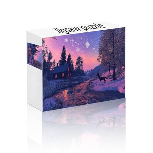 Puzzle Erwachsene 1500 Teile Baum, Schnee Puzzle Lernspiel Herausforderung Schwierigkeit, Vielfältig und Bunt Puzzlespiele, Freizeitaktivität Lustige Geschenke Wohndeko für Erwachsene ab 14 Jahren K-0 von Linncen