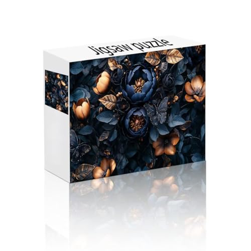 Puzzle Erwachsene 1500 Teile Blume, Dunkel Puzzle Lernspiel Herausforderung Schwierigkeit, Vielfältig Bunt Puzzlespiele, Freizeitaktivität Lustige Geschenke Wohndeko für Erwachsene ab 14 Jahren Z-0 von Linncen