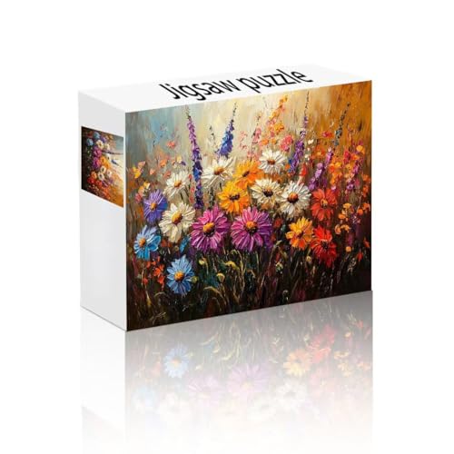 Puzzle Erwachsene 1500 Teile Blume, Gänseblümchen Puzzle Lernspiel Herausforderung Schwierigkeit, Vielfältig Puzzlespiele, Freizeitaktivität Lustige Geschenke Wohndeko für Erwachsene ab 14 Jahren R-2 von Linncen
