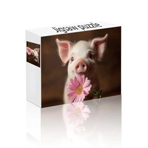 Puzzle Erwachsene 1500 Teile Blume, Schwein Puzzle Lernspiel Herausforderung Schwierigkeit, Vielfältig Bunt Puzzlespiele, Freizeitaktivität Lustige Geschenke Wohndeko für Erwachsene ab 14 Jahren E-2 von Linncen