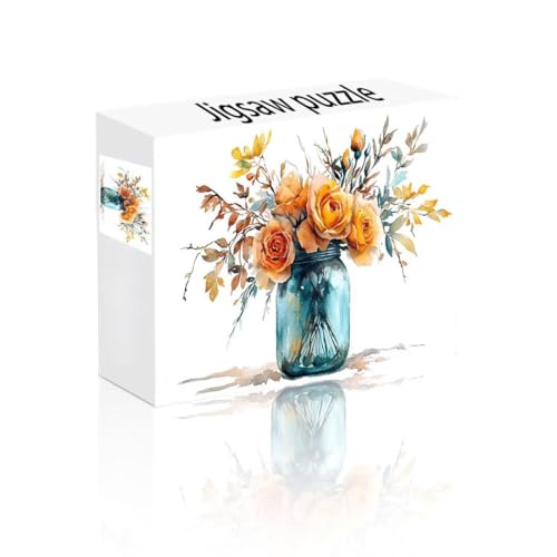Puzzle Erwachsene 1500 Teile Blume, Vase Puzzle Lernspiel Herausforderung Schwierigkeit, Vielfältig und Bunt Puzzlespiele, Freizeitaktivität Lustige Geschenke Wohndeko für Erwachsene ab 14 Jahren A-6 von Linncen