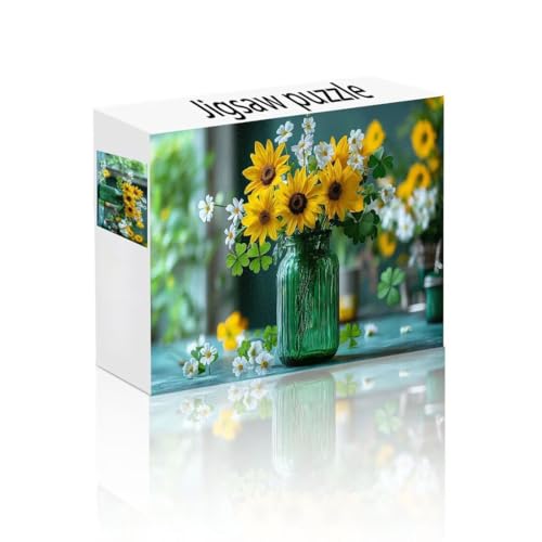 Puzzle Erwachsene 1500 Teile Blume, Vase Puzzle Lernspiel Herausforderung Schwierigkeit, Vielfältig und Bunt Puzzlespiele, Freizeitaktivität Lustige Geschenke Wohndeko für Erwachsene ab 14 Jahren D-9 von Linncen