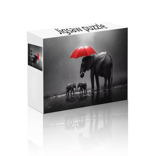 Puzzle Erwachsene 1500 Teile Elefant, Regenschirm Puzzle Lernspiel Herausforderung Schwierigkeit, Vielfältig Puzzlespiele, Freizeitaktivität Lustige Geschenke Wohndeko für Erwachsene ab 14 Jahren B-2 von Linncen