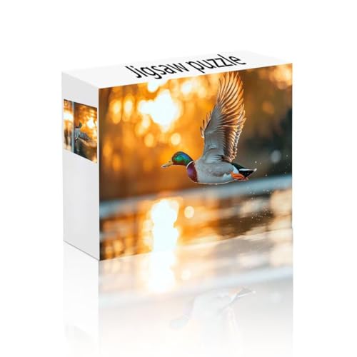 Puzzle Erwachsene 1500 Teile Ente, Sonnenuntergang Puzzle Lernspiel Herausforderung Schwierigkeit, Vielfältig Puzzlespiele, Freizeitaktivität Lustige Geschenke Wohndeko für Erwachsene ab 14 Jahren I-6 von Linncen