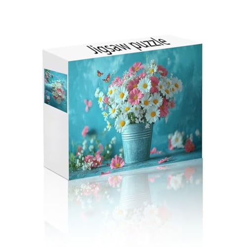 Puzzle Erwachsene 1500 Teile Gänseblümchen, Eimer Puzzle Lernspiel Herausforderung Schwierigkeit, Vielfältig Puzzlespiele, Freizeitaktivität Lustige Geschenke Wohndeko für Erwachsene ab 14 Jahren R-3 von Linncen