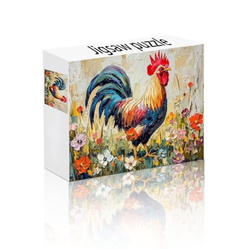 Puzzle Erwachsene 1500 Teile Huhn, Tier Puzzle Lernspiel Herausforderung Schwierigkeit, Vielfältig und Bunt Puzzlespiele, Freizeitaktivität Lustige Geschenke Wohndeko für Erwachsene ab 14 Jahren B-7 von Linncen