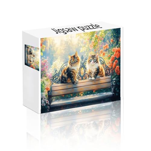 Puzzle Erwachsene 1500 Teile Katze, Niedlich Puzzle Lernspiel Herausforderung Schwierigkeit, Vielfältig Bunt Puzzlespiele, Freizeitaktivität Lustige Geschenke Wohndeko für Erwachsene ab 14 Jahren Y-6 von Linncen