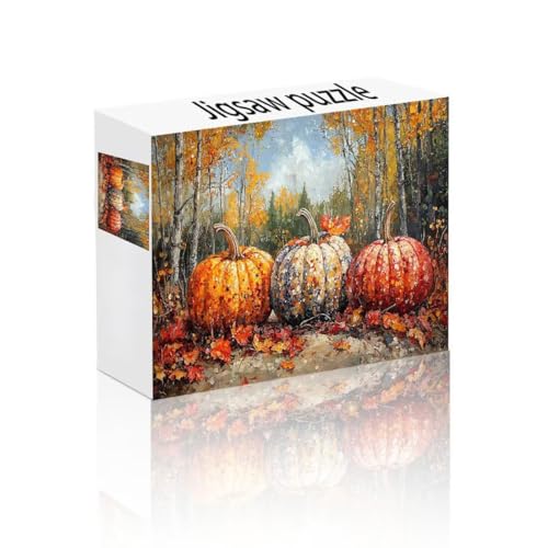 Puzzle Erwachsene 1500 Teile Kürbis, Baum Puzzle Lernspiel Herausforderung Schwierigkeit, Vielfältig und Bunt Puzzlespiele, Freizeitaktivität Lustige Geschenke Wohndeko für Erwachsene ab 14 Jahren Y-2 von Linncen
