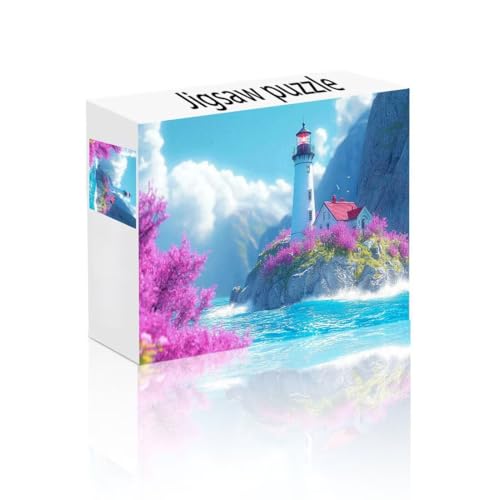 Puzzle Erwachsene 1500 Teile Leuchtturm, Wolke Kinderpuzzle Lernspiel Herausforderung Schwierigkeit, Vielfältig Bunt Puzzlespiele, Lustige Geschenke Wohndeko für Erwachsene und Kinder ab 14 Jahren M-8 von Linncen