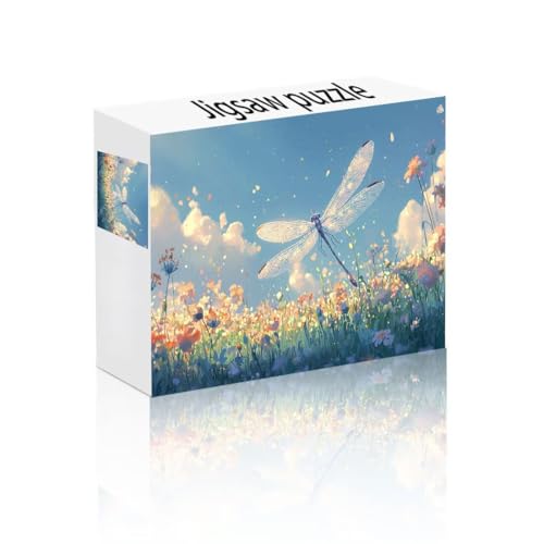 Puzzle Erwachsene 1500 Teile Libelle, Wolke Puzzle Lernspiel Herausforderung Schwierigkeit, Vielfältig Bunt Puzzlespiele, Freizeitaktivität Lustige Geschenke Wohndeko für Erwachsene ab 14 Jahren W-2 von Linncen