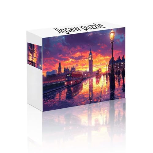 Puzzle Erwachsene 1500 Teile London, Stadt Puzzle Lernspiel Herausforderung Schwierigkeit, Vielfältig Bunt Puzzlespiele, Freizeitaktivität Lustige Geschenke Wohndeko für Erwachsene ab 14 Jahren D-9 von Linncen
