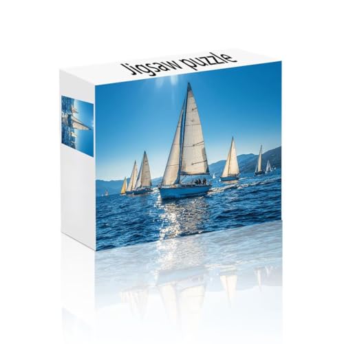 Puzzle Erwachsene 1500 Teile Meer, Boot Puzzle Lernspiel Herausforderung Schwierigkeit, Vielfältig und Bunt Puzzlespiele, Freizeitaktivität Lustige Geschenke Wohndeko für Erwachsene ab 14 Jahren Z-0 von Linncen