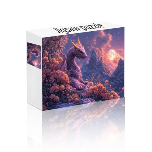 Puzzle Erwachsene 1500 Teile Mond, Drachen Puzzle Lernspiel Herausforderung Schwierigkeit, Vielfältig Bunt Puzzlespiele, Freizeitaktivität Lustige Geschenke Wohndeko für Erwachsene ab 14 Jahren V-4 von Linncen