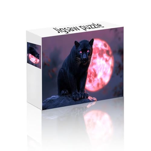 Puzzle Erwachsene 1500 Teile Mond, Leopard Puzzle Lernspiel Herausforderung Schwierigkeit, Vielfältig Bunt Puzzlespiele, Freizeitaktivität Lustige Geschenke Wohndeko für Erwachsene ab 14 Jahren Y-5 von Linncen