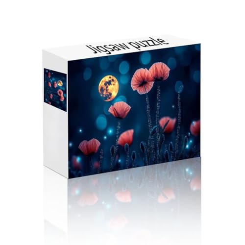 Puzzle Erwachsene 1500 Teile Mond, Mohn Puzzle Lernspiel Herausforderung Schwierigkeit, Vielfältig und Bunt Puzzlespiele, Freizeitaktivität Lustige Geschenke Wohndeko für Erwachsene ab 14 Jahren L-6 von Linncen