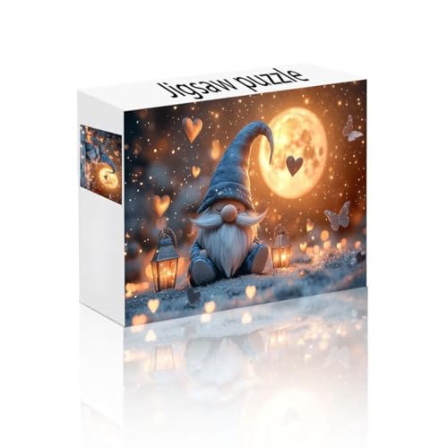 Puzzle Erwachsene 1500 Teile Mond, Zwerg Puzzle Lernspiel Herausforderung Schwierigkeit, Vielfältig und Bunt Puzzlespiele, Freizeitaktivität Lustige Geschenke Wohndeko für Erwachsene ab 14 Jahren H-7 von Linncen