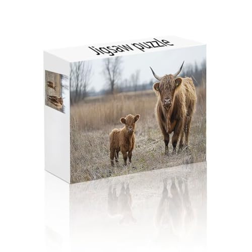Puzzle Erwachsene 1500 Teile Ochse, Landschaft Puzzle Lernspiel Herausforderung Schwierigkeit, Vielfältig Puzzlespiele, Freizeitaktivität Lustige Geschenke Wohndeko für Erwachsene ab 14 Jahren Y-3 von Linncen