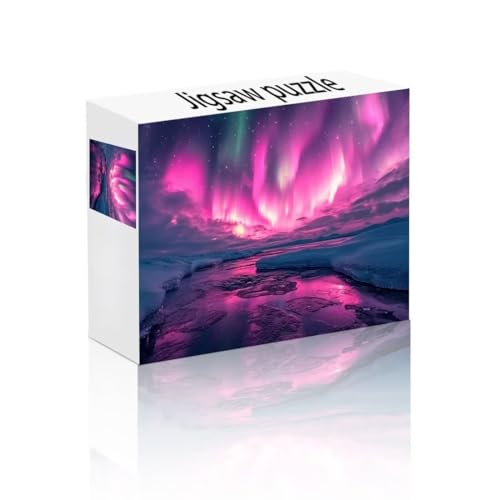 Puzzle Erwachsene 1500 Teile Polarlicht, Schnee Puzzle Lernspiel Herausforderung Schwierigkeit, Vielfältig Puzzlespiele, Freizeitaktivität Lustige Geschenke Wohndeko für Erwachsene ab 14 Jahren I-5 von Linncen