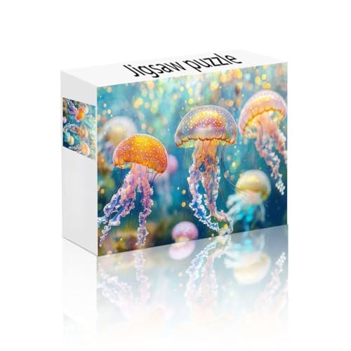 Puzzle Erwachsene 1500 Teile Qualle, Traum Puzzle Lernspiel Herausforderung Schwierigkeit, Vielfältig Bunt Puzzlespiele, Freizeitaktivität Lustige Geschenke Wohndeko für Erwachsene ab 14 Jahren L-0 von Linncen