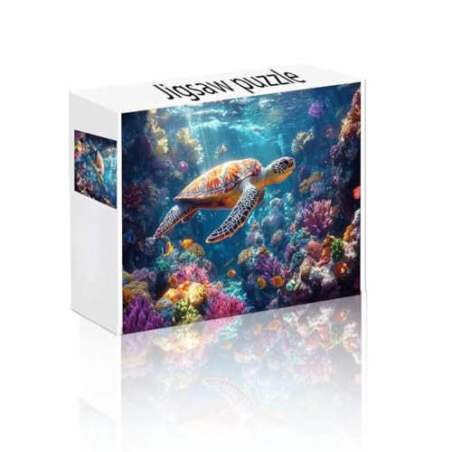 Puzzle Erwachsene 1500 Teile Schildkröte, Koralle Puzzle Lernspiel Herausforderung Schwierigkeit, Vielfältig Puzzlespiele, Freizeitaktivität Lustige Geschenke Wohndeko für Erwachsene ab 14 Jahren B-8 von Linncen
