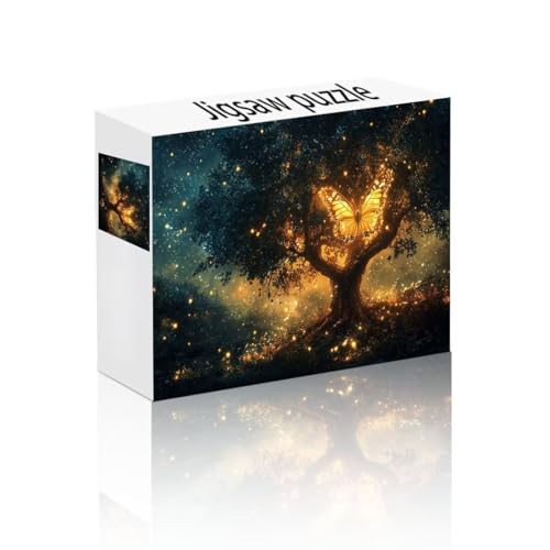 Puzzle Erwachsene 1500 Teile Schmetterling, Baum Puzzle Lernspiel Herausforderung Schwierigkeit, Vielfältig Puzzlespiele, Freizeitaktivität Lustige Geschenke Wohndeko für Erwachsene ab 14 Jahren V-2 von Linncen