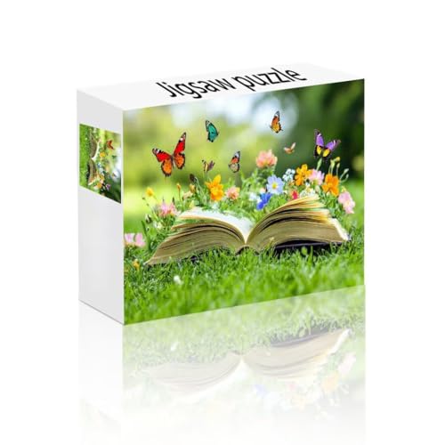 Puzzle Erwachsene 1500 Teile Schmetterling, Buch Puzzle Lernspiel Herausforderung Schwierigkeit, Vielfältig Puzzlespiele, Freizeitaktivität Lustige Geschenke Wohndeko für Erwachsene ab 14 Jahren L-3 von Linncen