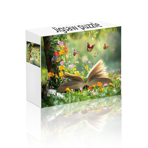 Puzzle Erwachsene 1500 Teile Schmetterling, Buch Puzzle Lernspiel Herausforderung Schwierigkeit, Vielfältig Puzzlespiele, Freizeitaktivität Lustige Geschenke Wohndeko für Erwachsene ab 14 Jahren L-6 von Linncen