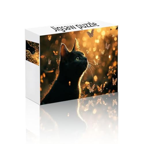 Puzzle Erwachsene 1500 Teile Schmetterling, Katze Puzzle Lernspiel Herausforderung Schwierigkeit, Vielfältig Puzzlespiele, Freizeitaktivität Lustige Geschenke Wohndeko für Erwachsene ab 14 Jahren Q-3 von Linncen