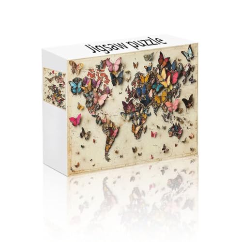 Puzzle Erwachsene 1500 Teile Schmetterling, Weltkarte Puzzle Lernspiel Herausforderung Schwierigkeit, Vielfältig Bunt Puzzlespiele, Freizeitaktivität Lustige Geschenke für Erwachsene ab 14 Jahren X-7 Puzzle Erwachsene 1500 Teile Schmetterling, Weltkarte Puzzle Lernspiel Herausforderung Schwierigkeit, Vielfältig Bunt Puzzlespiele, Freizeitaktivität Lustige Geschenke für Erwachsene ab 14 Jahren X-7 von Linncen