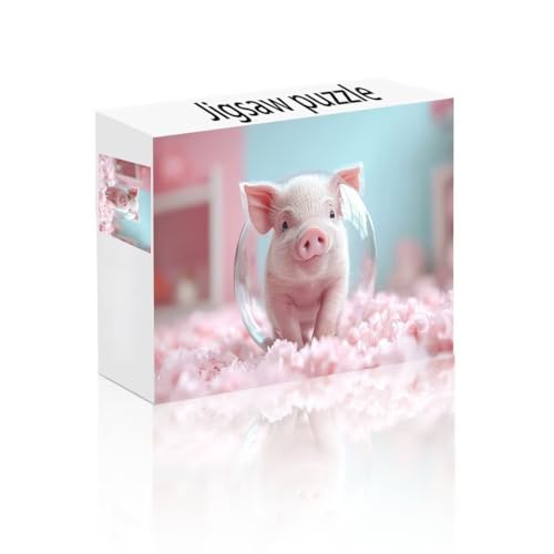 Puzzle Erwachsene 1500 Teile Schwein, Niedlich Puzzle Lernspiel Herausforderung Schwierigkeit, Vielfältig Puzzlespiele, Freizeitaktivität Lustige Geschenke Wohndeko für Erwachsene ab 14 Jahren P-3 von Linncen