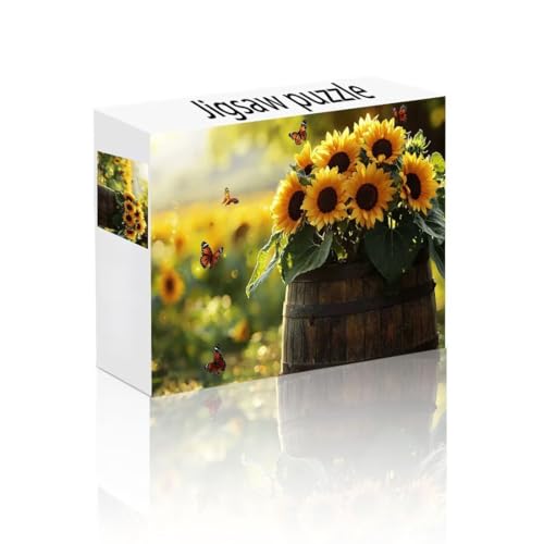Puzzle Erwachsene 1500 Teile Sonnenblume, Anlage Puzzle Lernspiel Herausforderung Schwierigkeit, Vielfältig Puzzlespiele, Freizeitaktivität Lustige Geschenke Wohndeko für Erwachsene ab 14 Jahren J-7 von Linncen