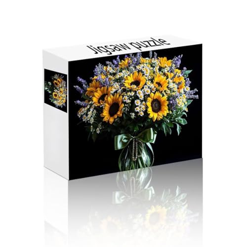 Puzzle Erwachsene 1500 Teile Sonnenblume, Lavendel Puzzle Lernspiel Herausforderung Schwierigkeit, Vielfältig Puzzlespiele, Freizeitaktivität Lustige Geschenke Wohndeko für Erwachsene ab 14 Jahren E-3 von Linncen