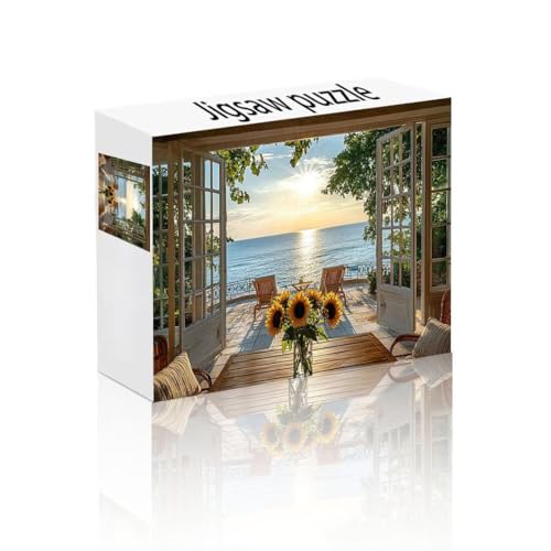 Puzzle Erwachsene 1500 Teile Sonnenuntergang, Meer Puzzle Lernspiel Herausforderung Schwierigkeit, Vielfältig Puzzlespiele, Freizeitaktivität Lustige Geschenke Wohndeko für Erwachsene ab 14 Jahren X-2 von Linncen