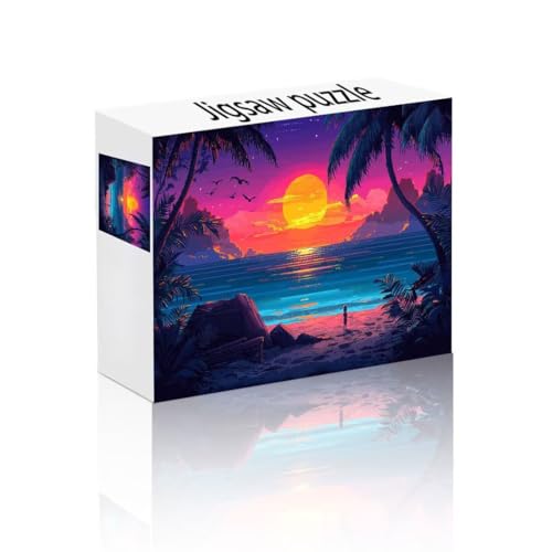 Puzzle Erwachsene 1500 Teile Sonnenuntergang, Meer Puzzle Lernspiel Herausforderung Schwierigkeit, Vielfältig Puzzlespiele, Freizeitaktivität Lustige Geschenke Wohndeko für Erwachsene ab 14 Jahren S-3 von Linncen