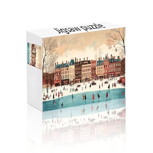Puzzle Erwachsene 1500 Teile Stadt, Haus Puzzle Lernspiel Herausforderung Schwierigkeit, Vielfältig und Bunt Puzzlespiele, Freizeitaktivität Lustige Geschenke Wohndeko für Erwachsene ab 14 Jahren R-7 von Linncen