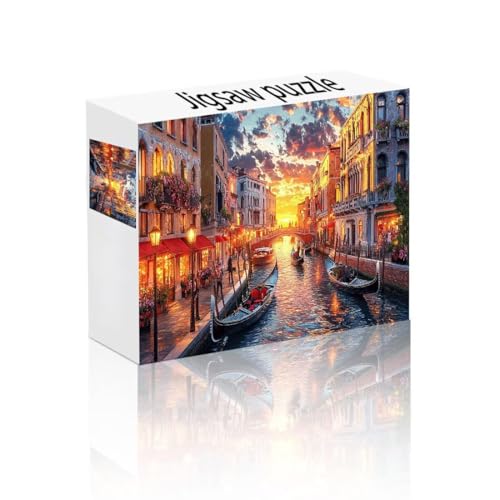 Puzzle Erwachsene 1500 Teile Stadt, Sonnenuntergang Puzzle Lernspiel Herausforderung Schwierigkeit, Vielfältig Bunt Puzzlespiele, Freizeitaktivität Lustige Geschenke für Erwachsene ab 14 Jahren U-9 von Linncen