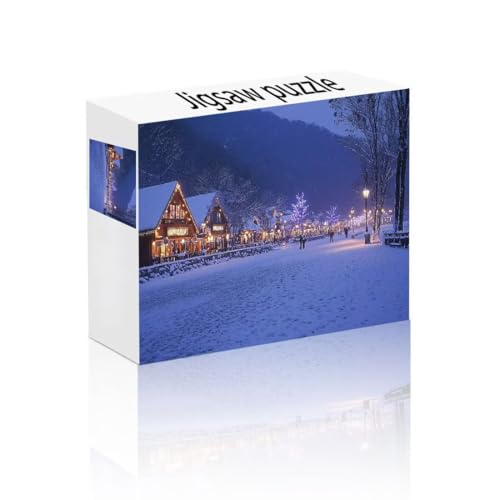 Puzzle Erwachsene 1500 Teile Straße, Schnee Puzzle Lernspiel Herausforderung Schwierigkeit, Vielfältig Bunt Puzzlespiele, Freizeitaktivität Lustige Geschenke Wohndeko für Erwachsene ab 14 Jahren E-8 von Linncen