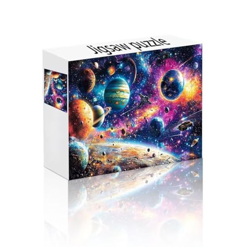Puzzle Erwachsene 1500 Teile Universum, Planet Puzzle Lernspiel Herausforderung Schwierigkeit, Vielfältig Puzzlespiele, Freizeitaktivität Lustige Geschenke Wohndeko für Erwachsene ab 14 Jahren U-0 von Linncen