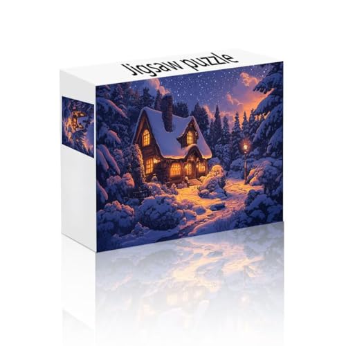 Puzzle Erwachsene 1500 Teile Winter, Haus Puzzle Lernspiel Herausforderung Schwierigkeit, Vielfältig und Bunt Puzzlespiele, Freizeitaktivität Lustige Geschenke Wohndeko für Erwachsene ab 14 Jahren Y-9 von Linncen