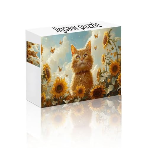Puzzle Erwachsene 1500 Teile Wolke, Katze Puzzle Lernspiel Herausforderung Schwierigkeit, Vielfältig und Bunt Puzzlespiele, Freizeitaktivität Lustige Geschenke Wohndeko für Erwachsene ab 14 Jahren W-3 von Linncen