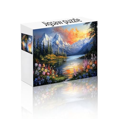 Puzzle Erwachsene 2000 Teile Berg, Blume Puzzle Lernspiel Herausforderung Schwierigkeit, Vielfältig und Bunt Puzzlespiele, Freizeitaktivität Lustige Geschenke Wohndeko für Erwachsene ab 14 Jahren X-7 von Linncen